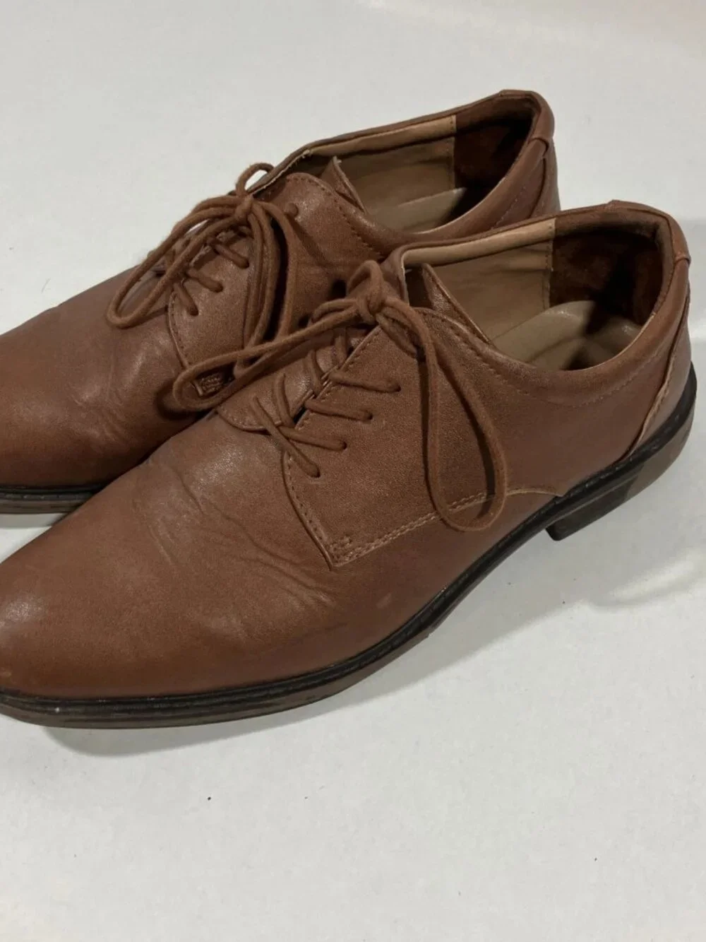 Goodfellow Men's Shoes 9M Oxford Lace-Up Dress Light Brown